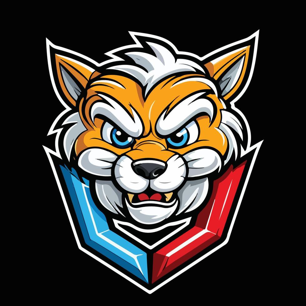 Fox illustration for esport vector