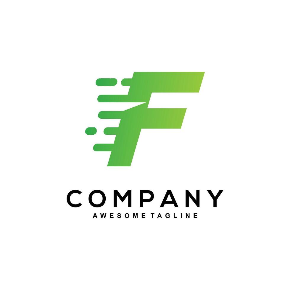 Gradient F logo symbolizing dynamic growth vector