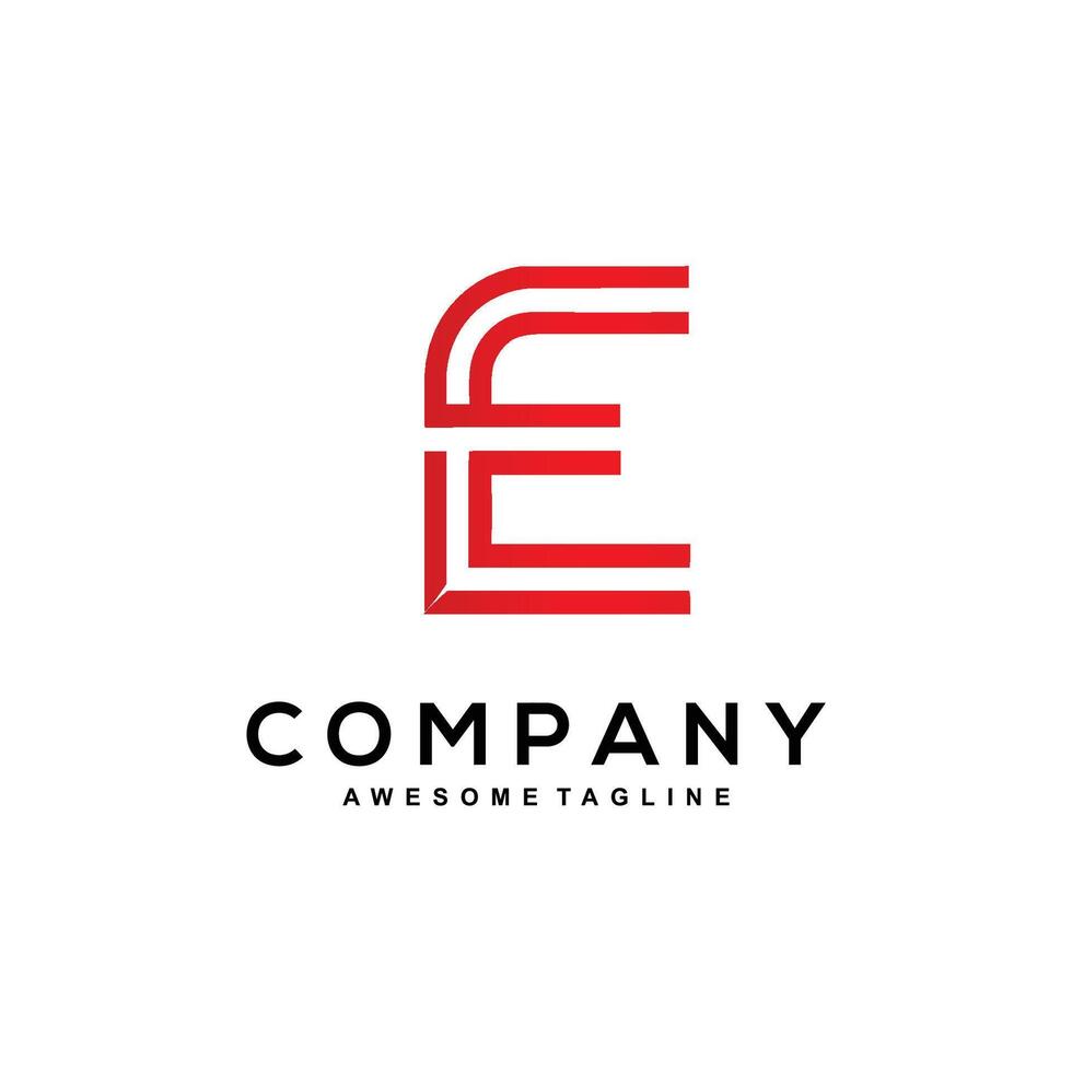 Elegant E Logo Design vector