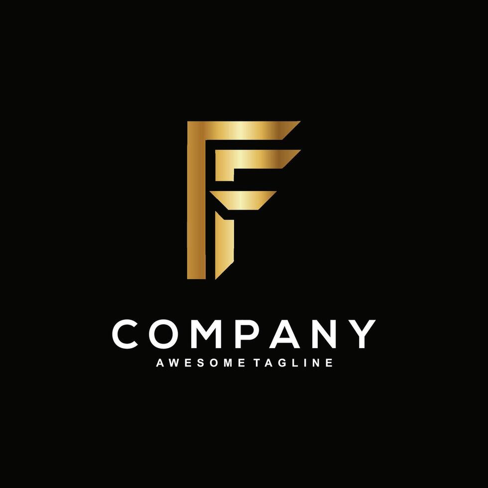 Bold F logo showing power and trust vector