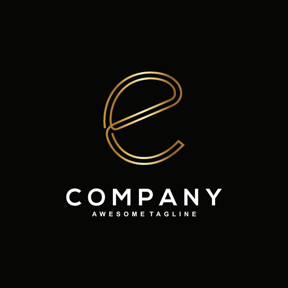 Essence of E logo design vector