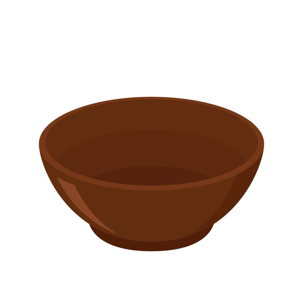 Brown Bowl. Bowl on white background. bowl . vector