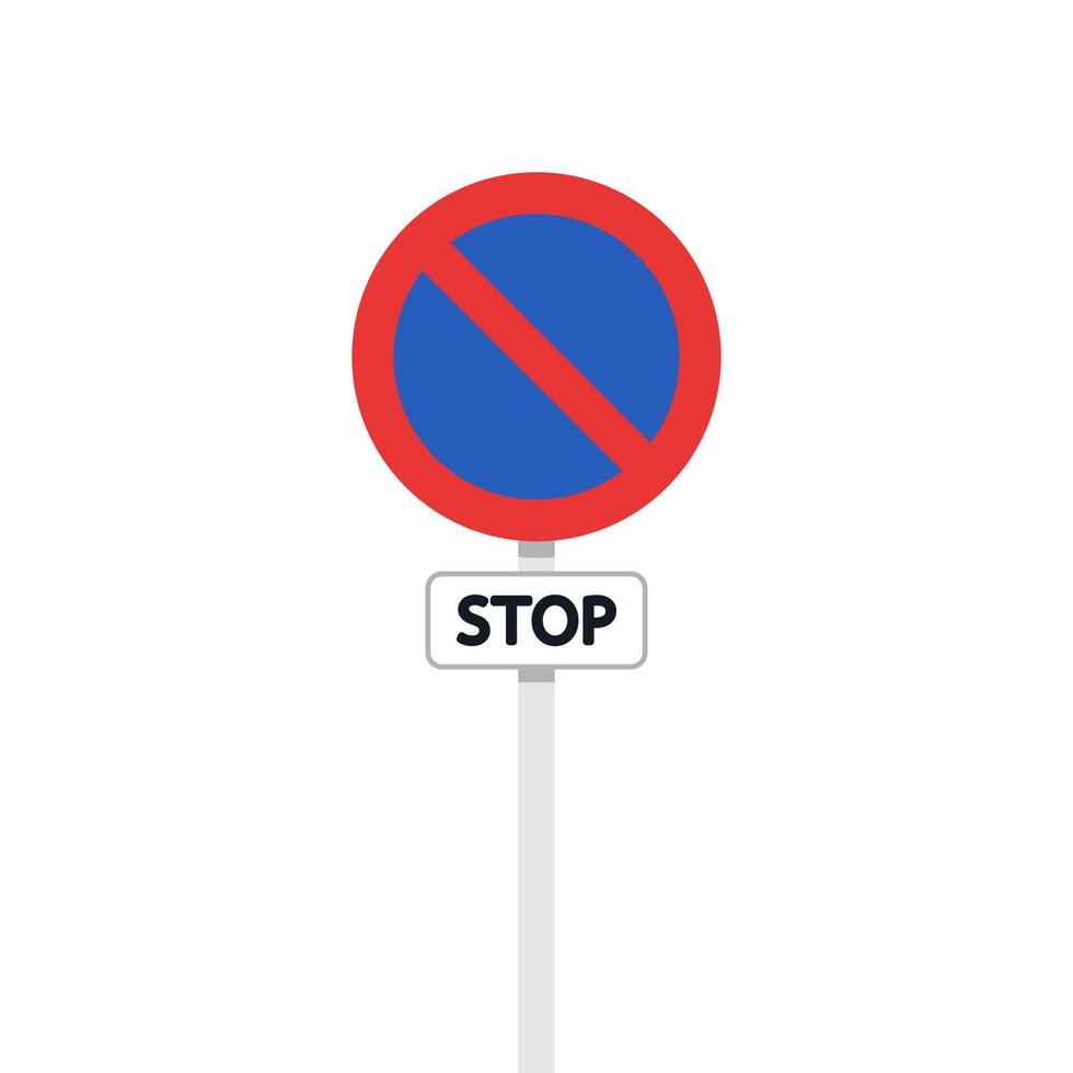 Road . free space for text. wallpaper. copy space. stop label. vector