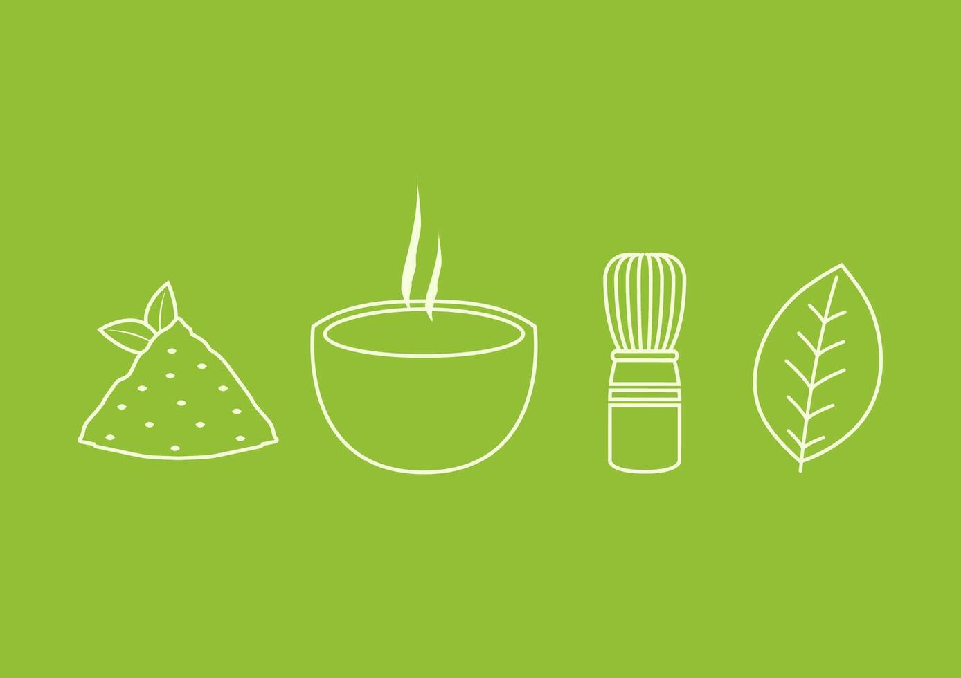 Matcha cup . green tea . free space for text. Matcha doodle logo. vector