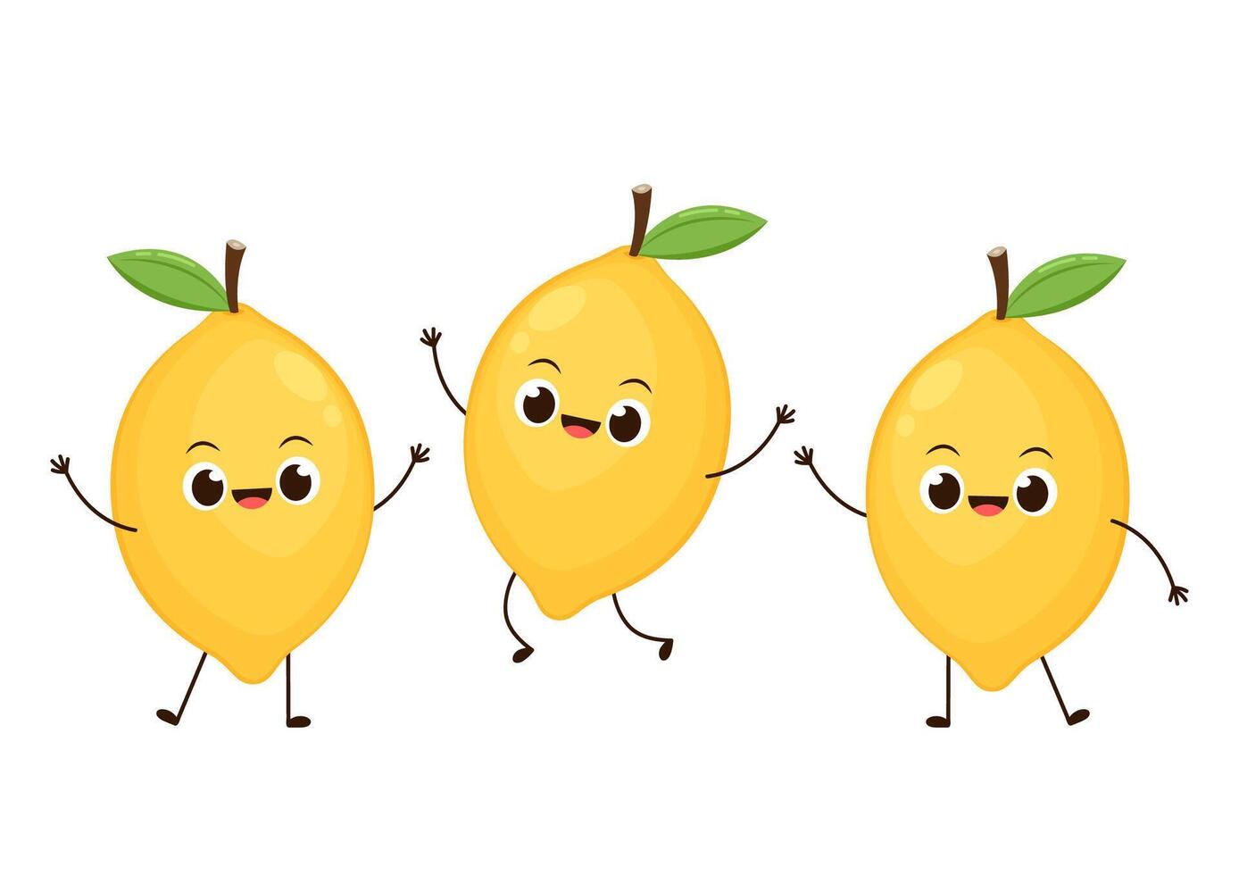 Lemon . Lemon character design. Lemon on white background. vector
