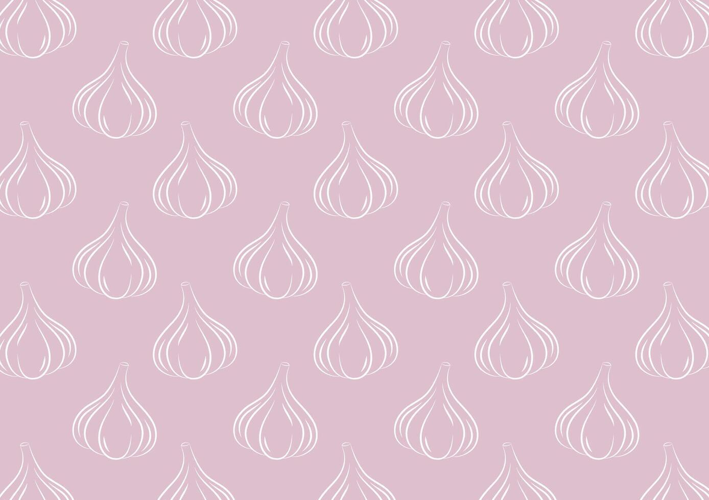 Onion pattern wallpaper. Onion on pink background. vector