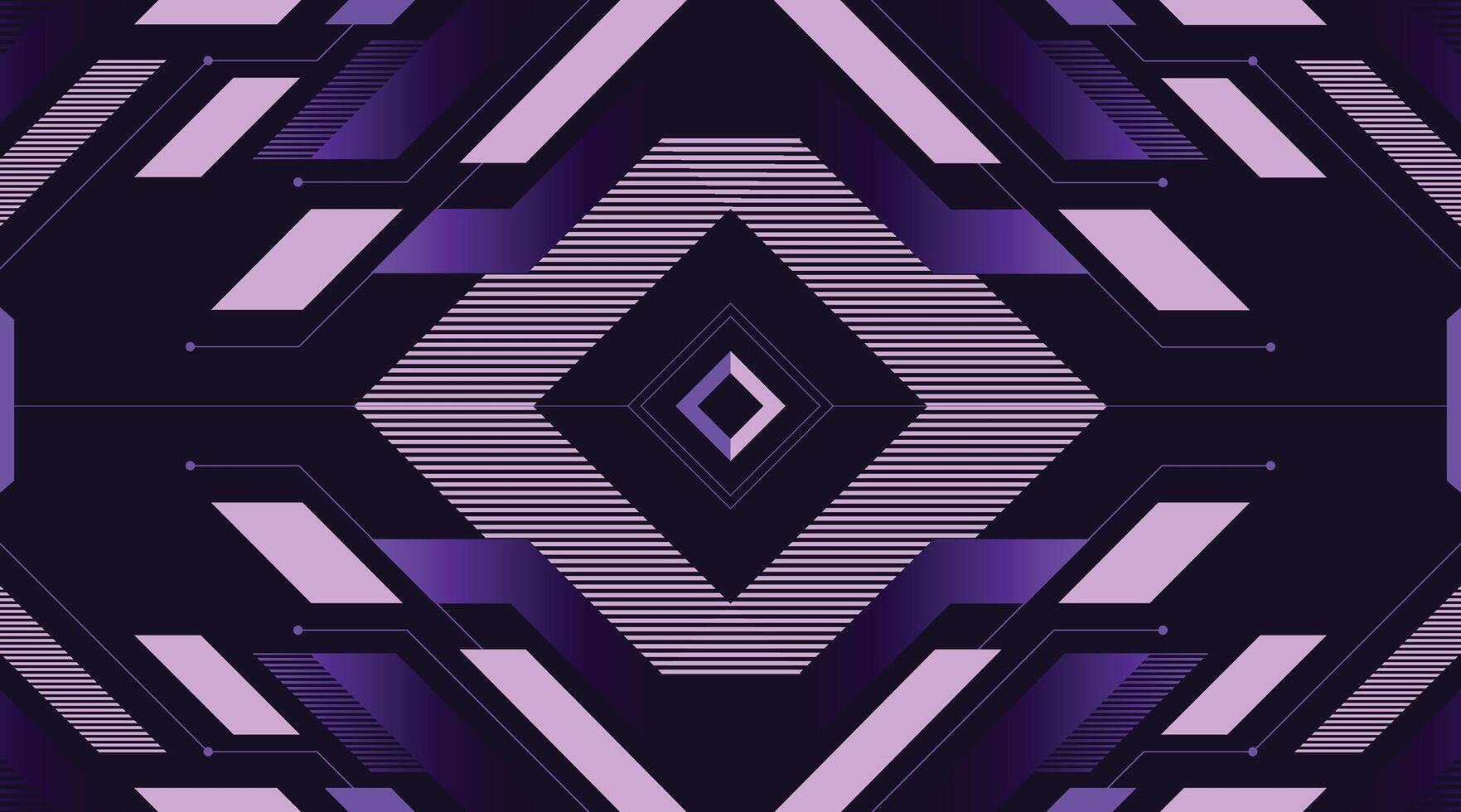 Cyber Future Style Background with Polygon Symmetry Style with Pink and purple Gradient Color vector