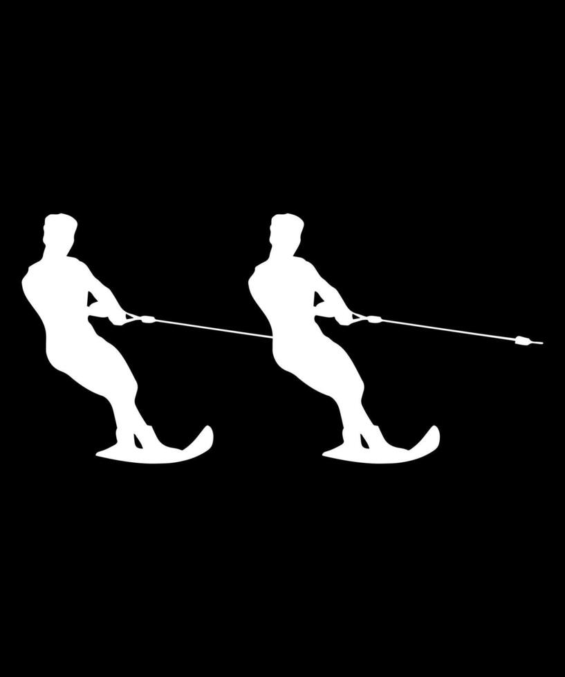 Water Skiing Svg T-Shirt Design vector