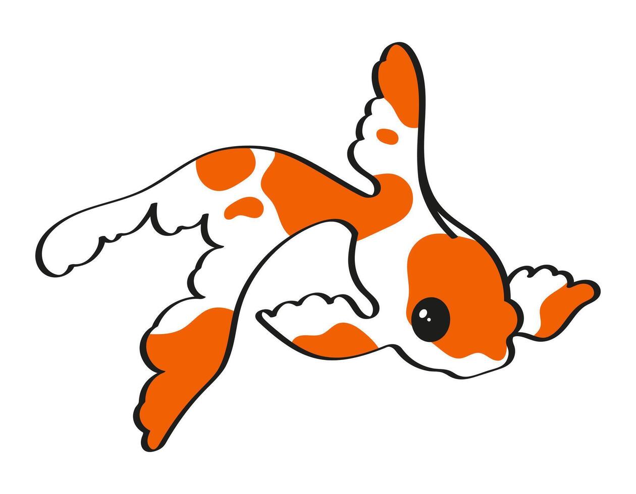 Japanese chinese traditional goldfish koi carp fish isolated on white background vector