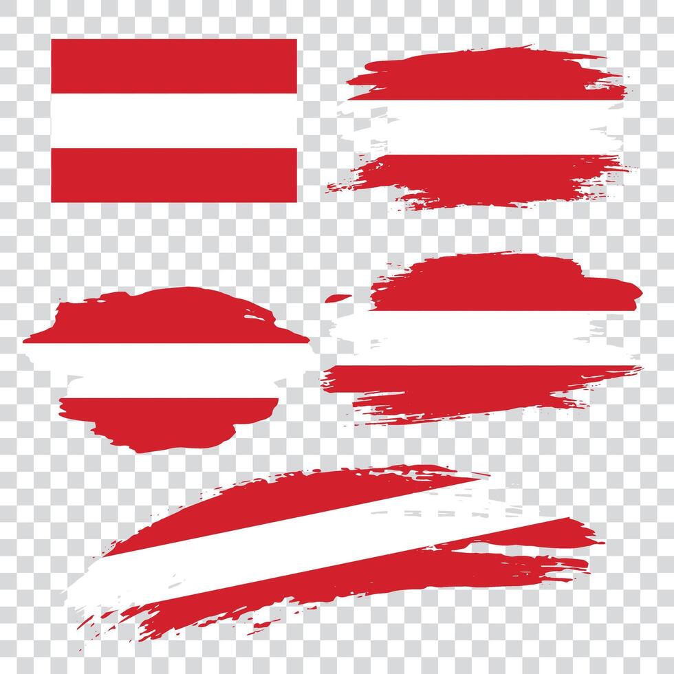 Set flags of Austria vector