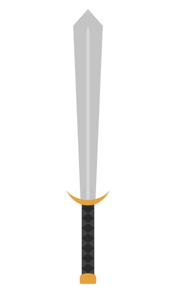 espada plano icono aislado en blanco antecedentes. vector