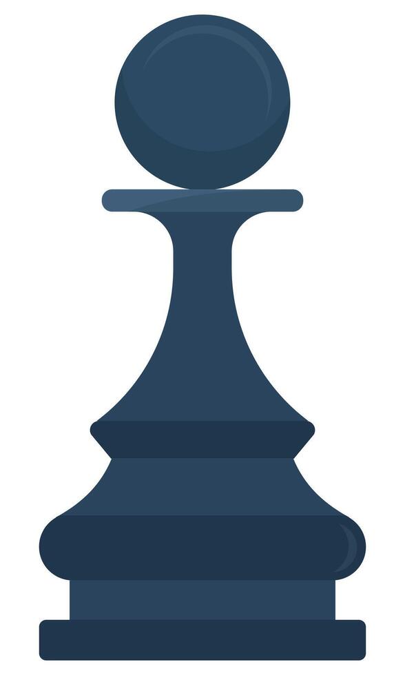 Chess pawn flat icon isolated on white background. vector