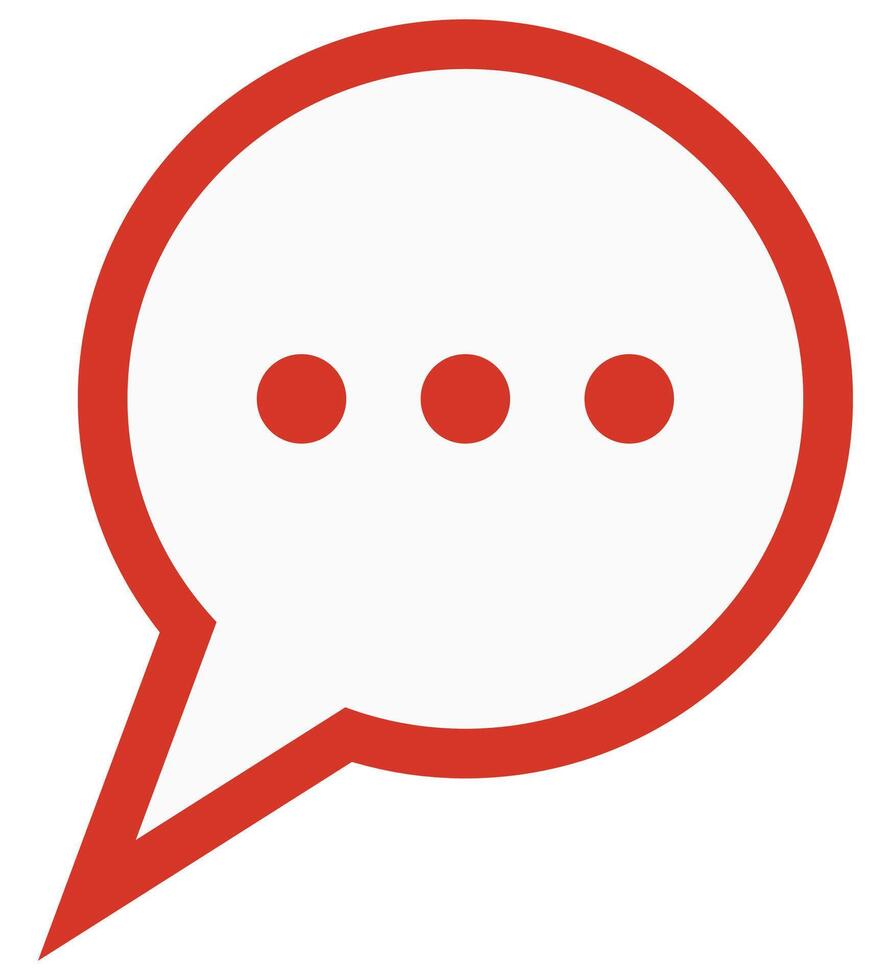 Chat bubble message icon in flat design isolated on white background. vector