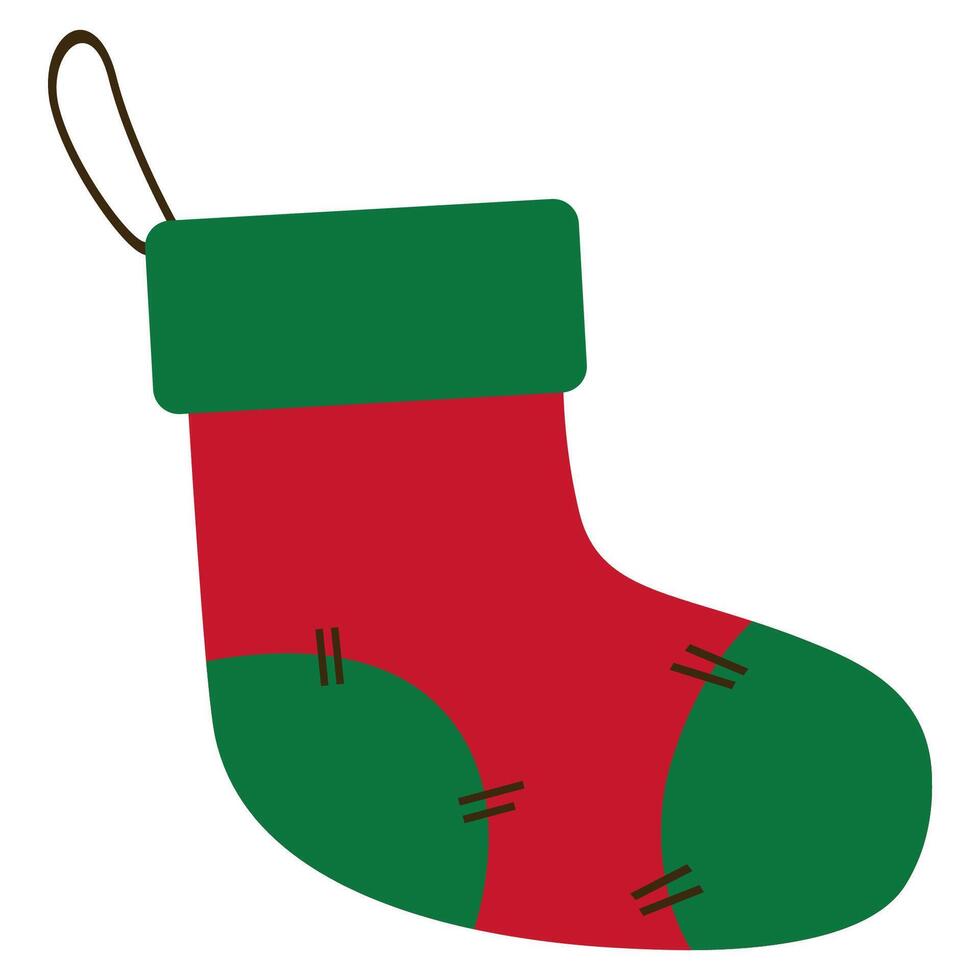 Christmas sock icon isolated on white background. vector