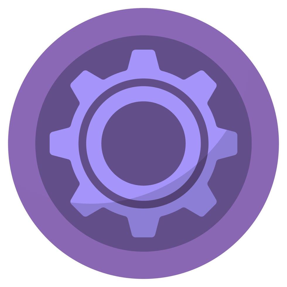 Gear icon isolated on white background. vector