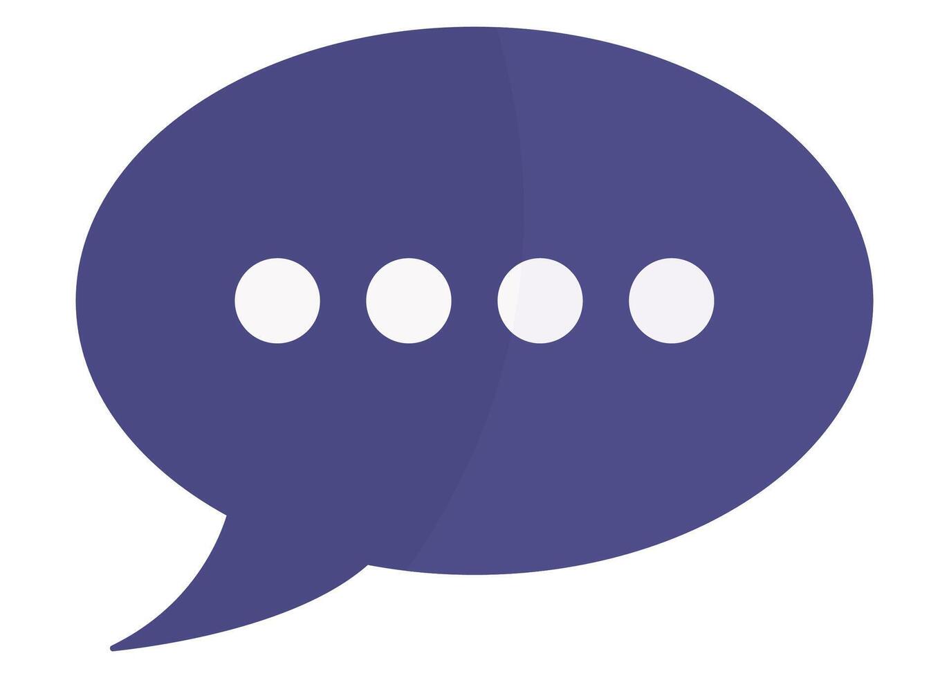 Speech bubble message flat icon isolated on white background. vector