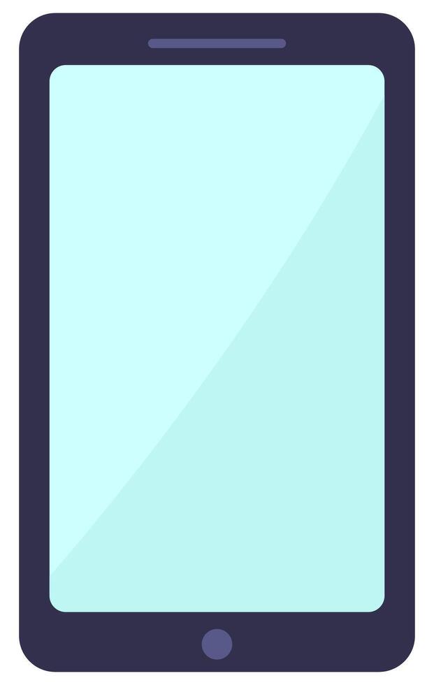 Touchscreen smartphone flat icon isolated on white background. vector