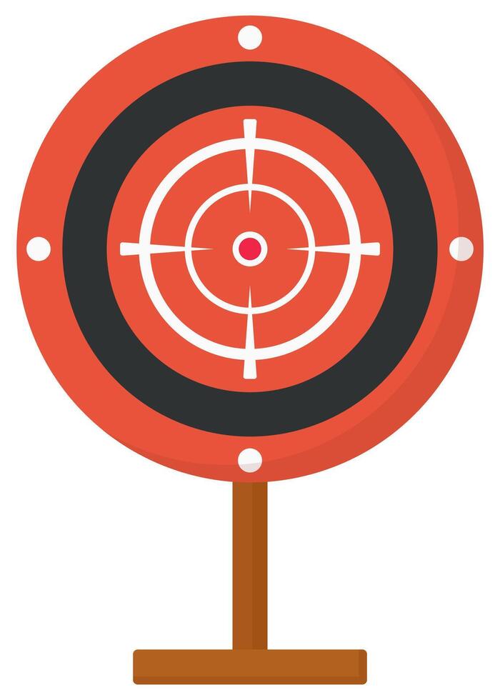 Target flat icon isolated on white background. vector