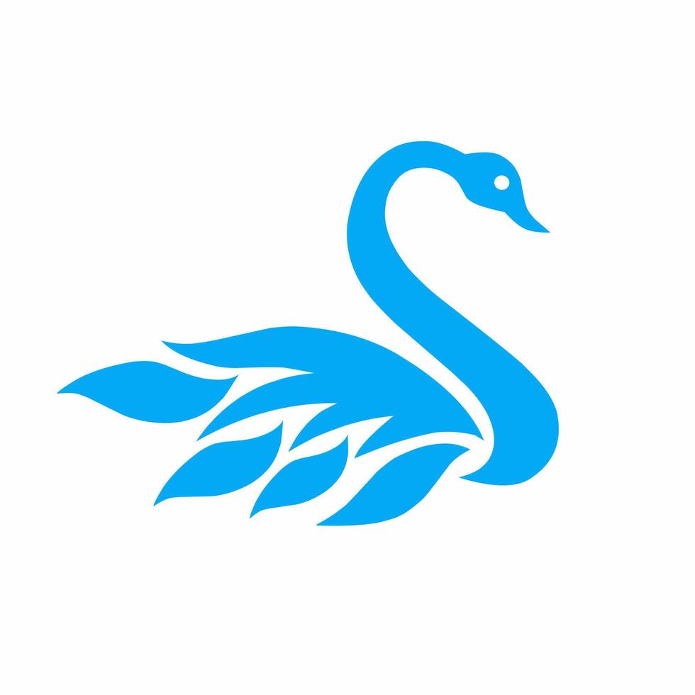 Swan tribal art design symbol graphic vector