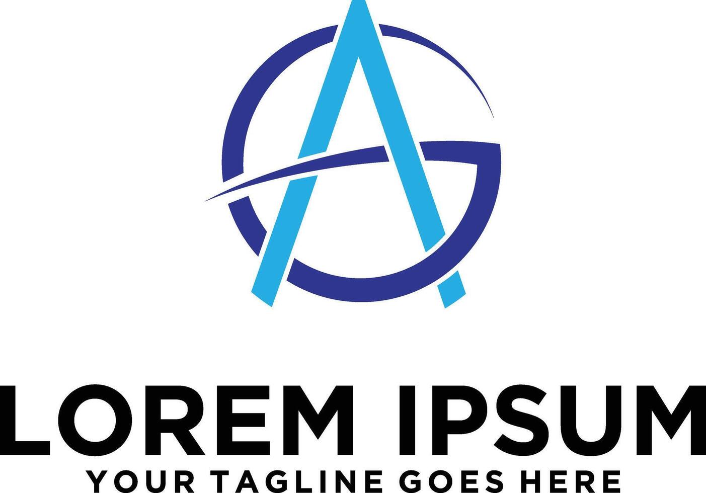 Initial GA letters logo design vector