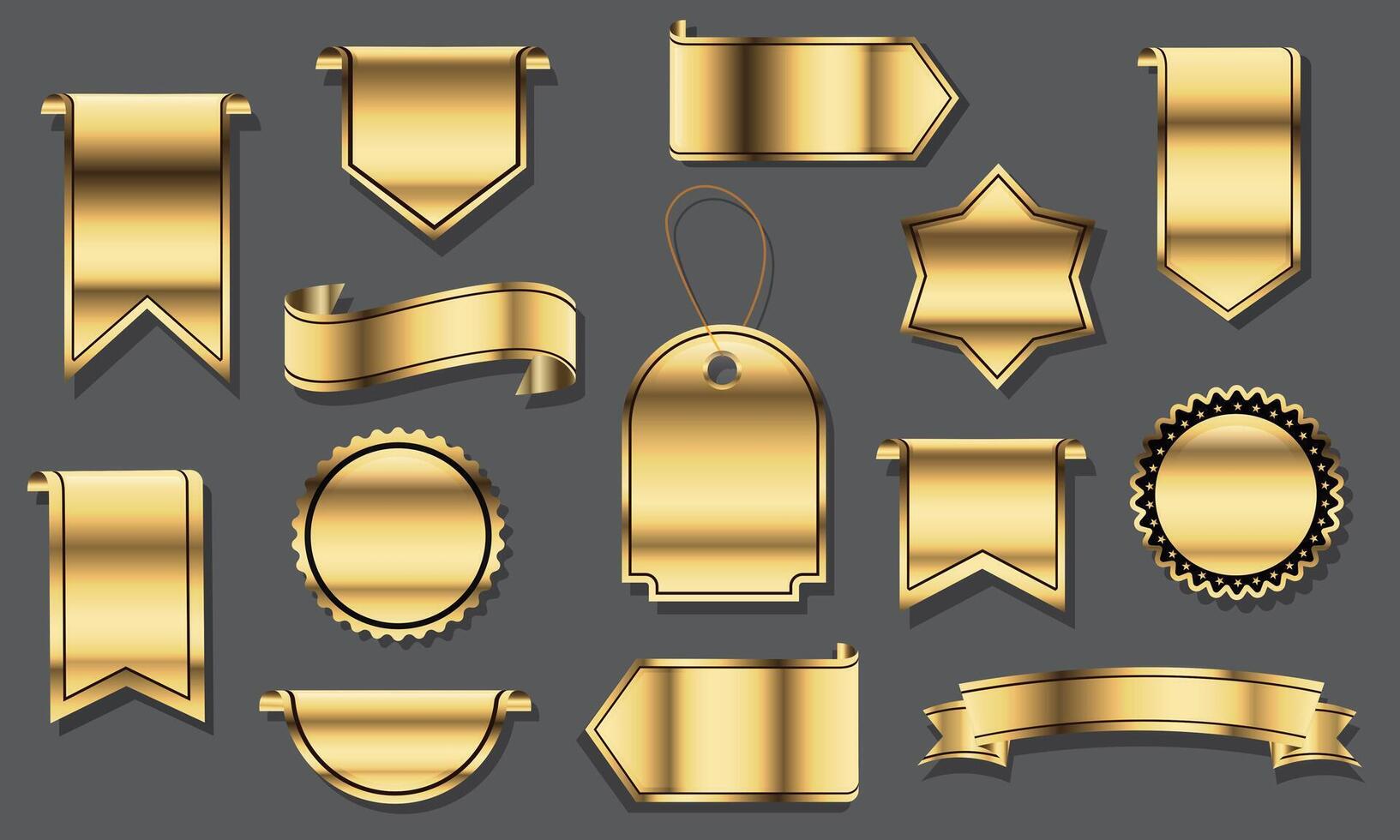 Golden black line luxury blank space on grey background vector