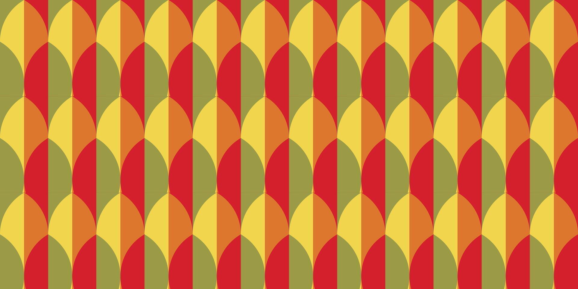 Autumn geometric pattern background vector