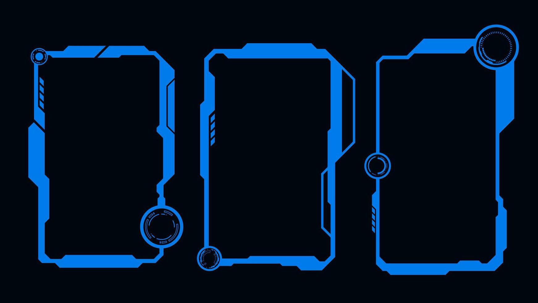 Futuristic frame element. HUD focus sci-fi circular design. vector