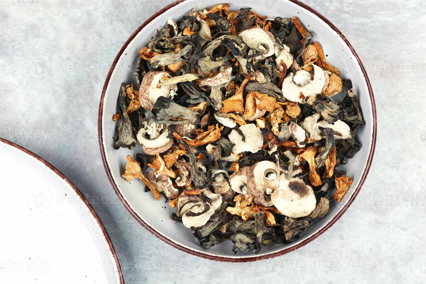 Mixed dried mushrooms. photo