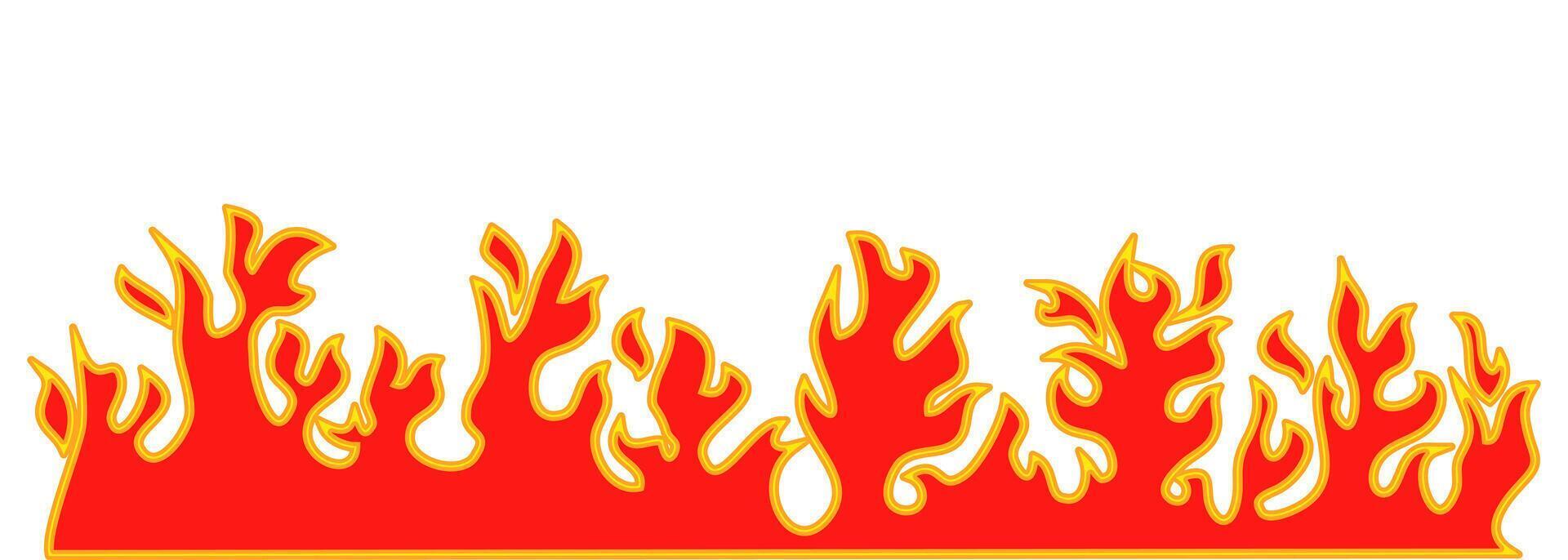 Hand drawn of Fire flame icon symbol. isolated on white background vector