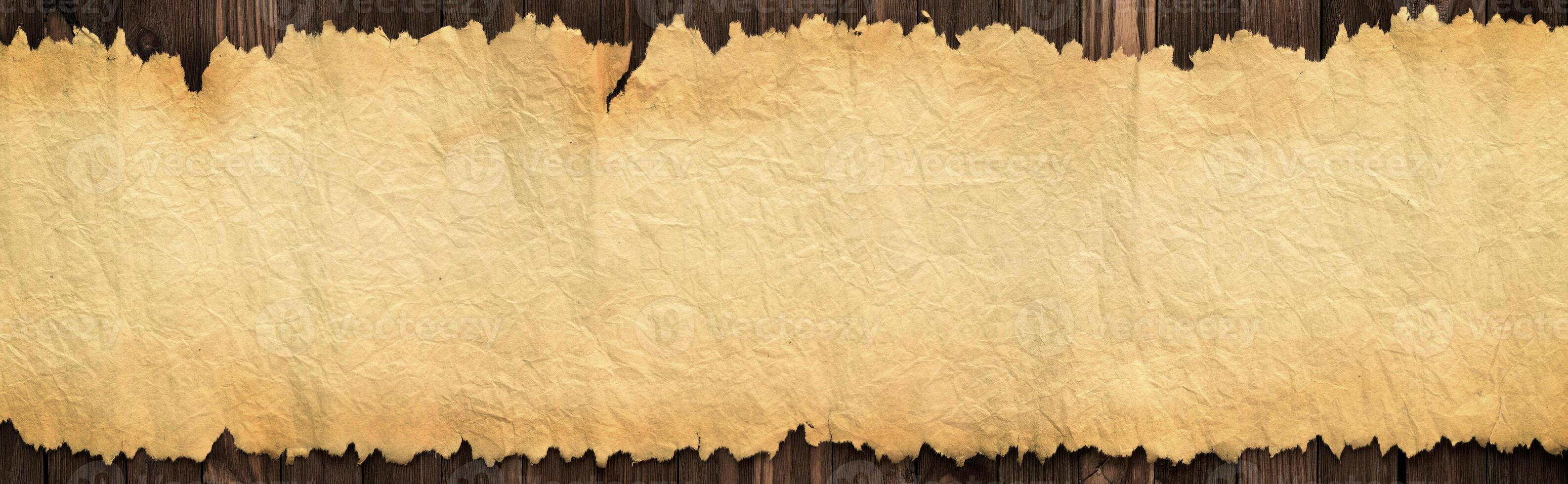 Texture old paper on plank table, high resolution background photo