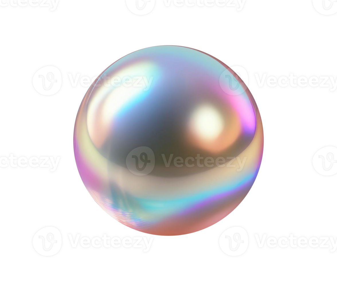 Close-Up Illustration of a Lustrous Pearl with Smooth Surface and Subtle Iridescence png