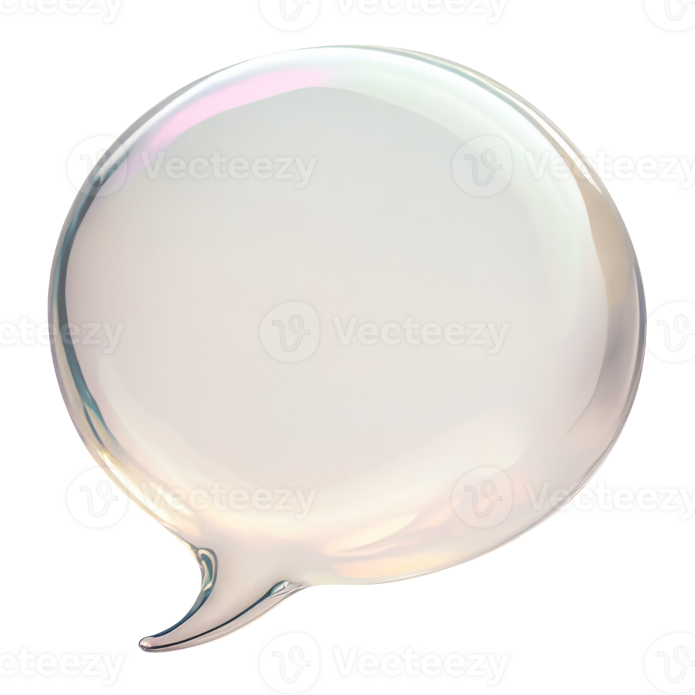 Bubble message, 3d online chat with speech or talk object for social media post. png
