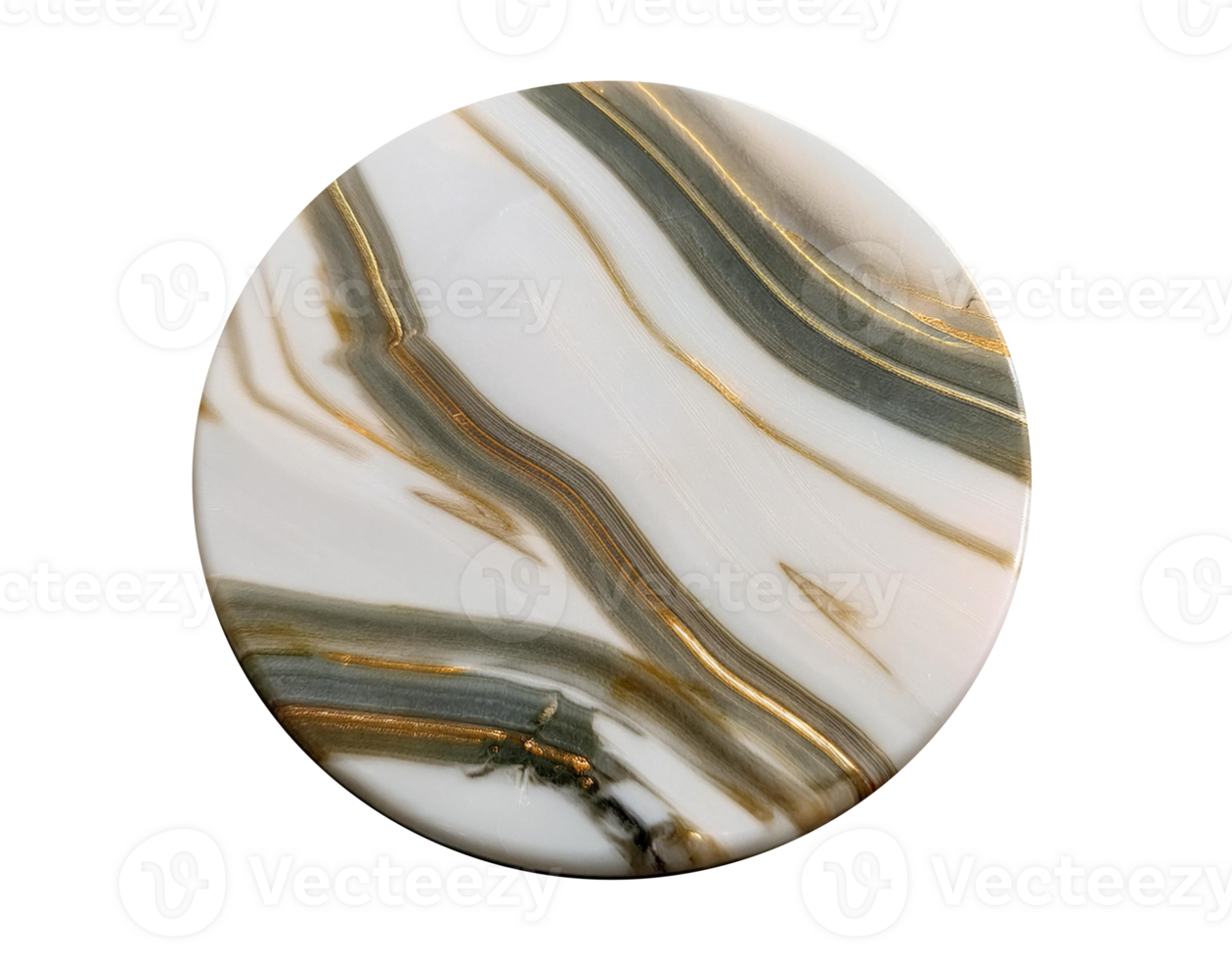 Close-Up of a Marble Coaster with Polished Surface and Elegant Design png