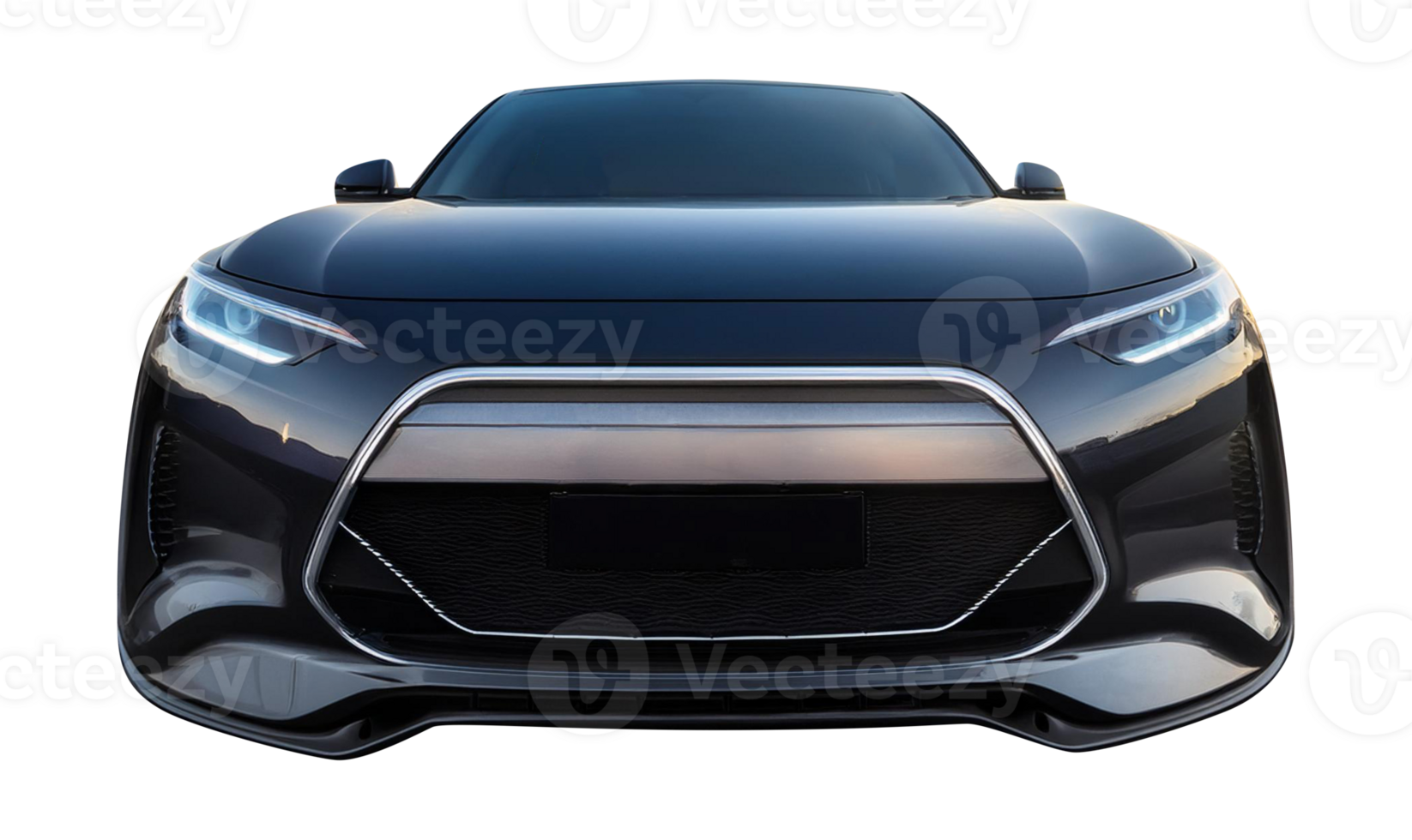 Close-Up of a Sleek Modern Automobile's Front View png