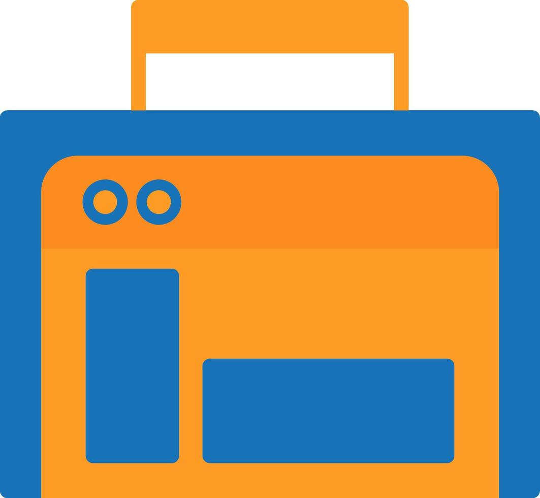 Google Search Console Flat Two Color Icon vector