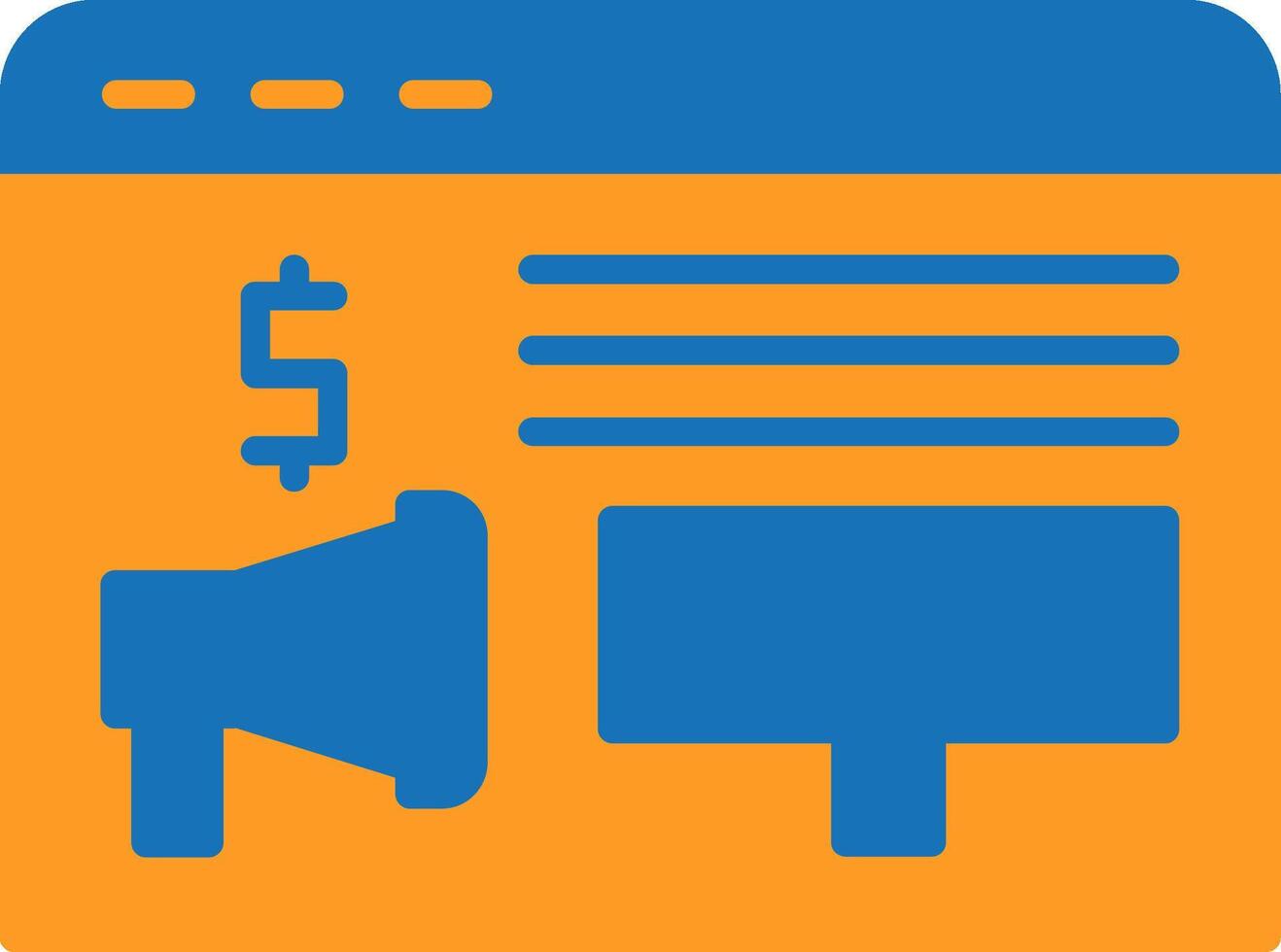 Advertising System Flat Two Color Icon vector