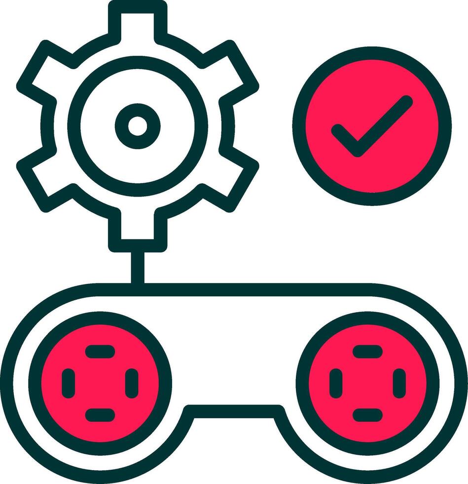 Gamification Line Half Filled Icon vector
