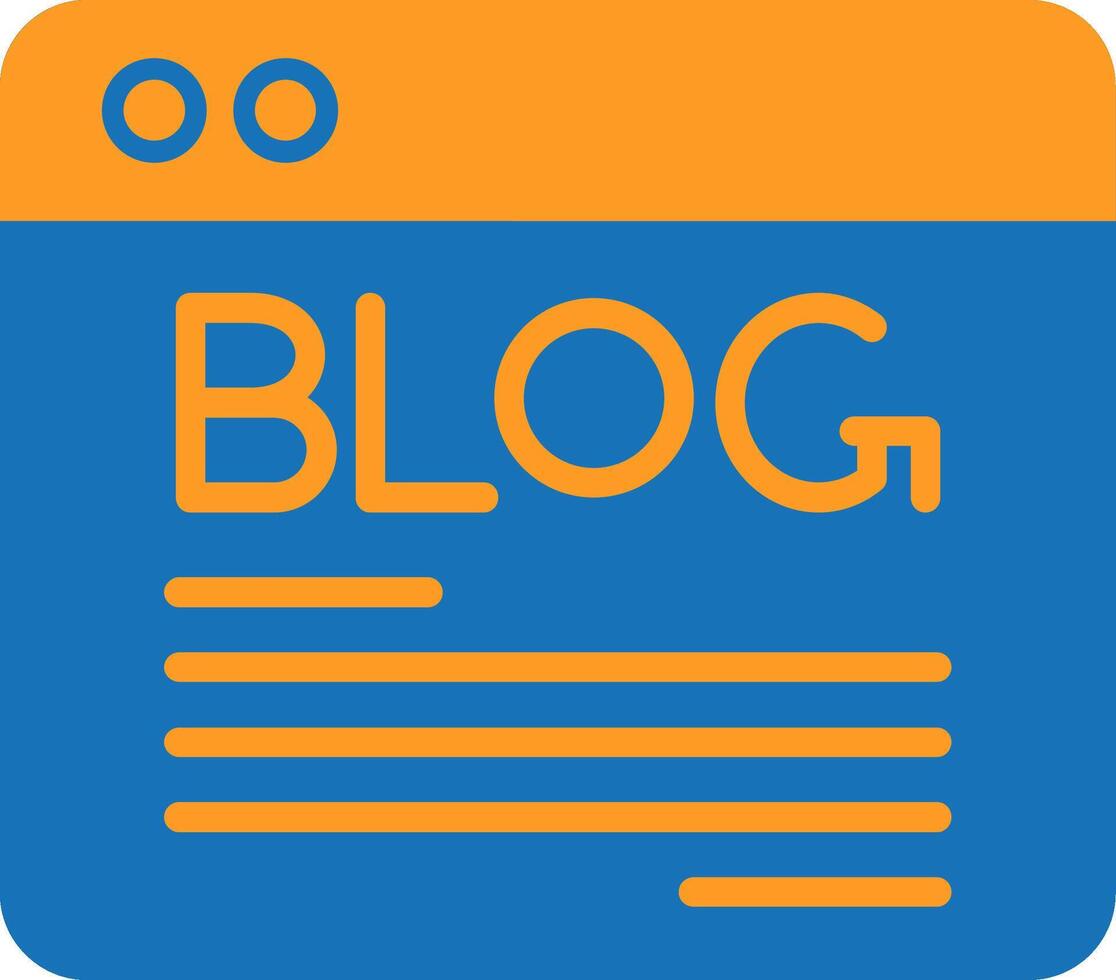 Blog Flat Two Color Icon vector