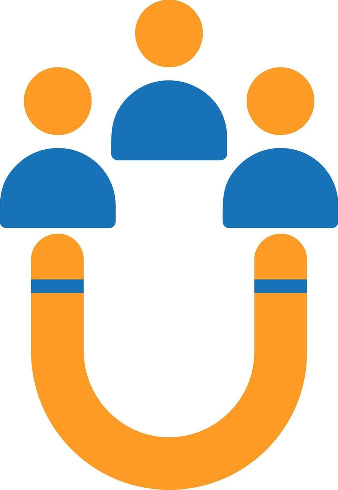 Customer Acquisition Flat Two Color Icon vector