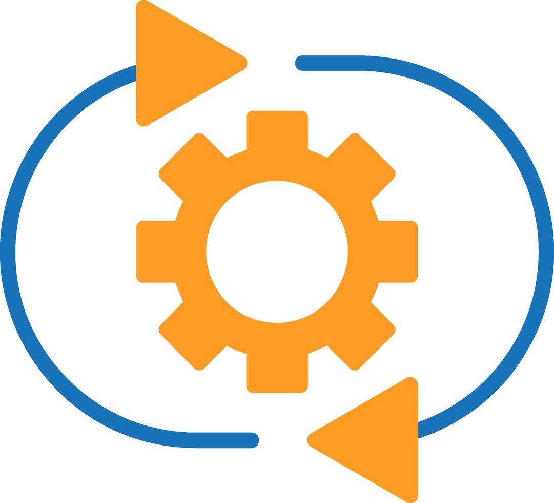 Optimization Flat Two Color Icon vector