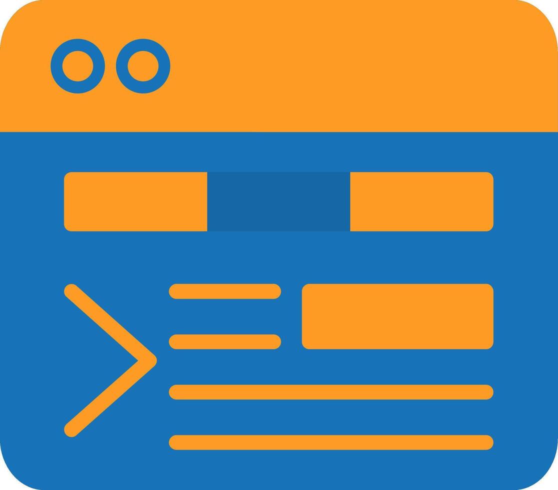 Meta Description Flat Two Color Icon vector