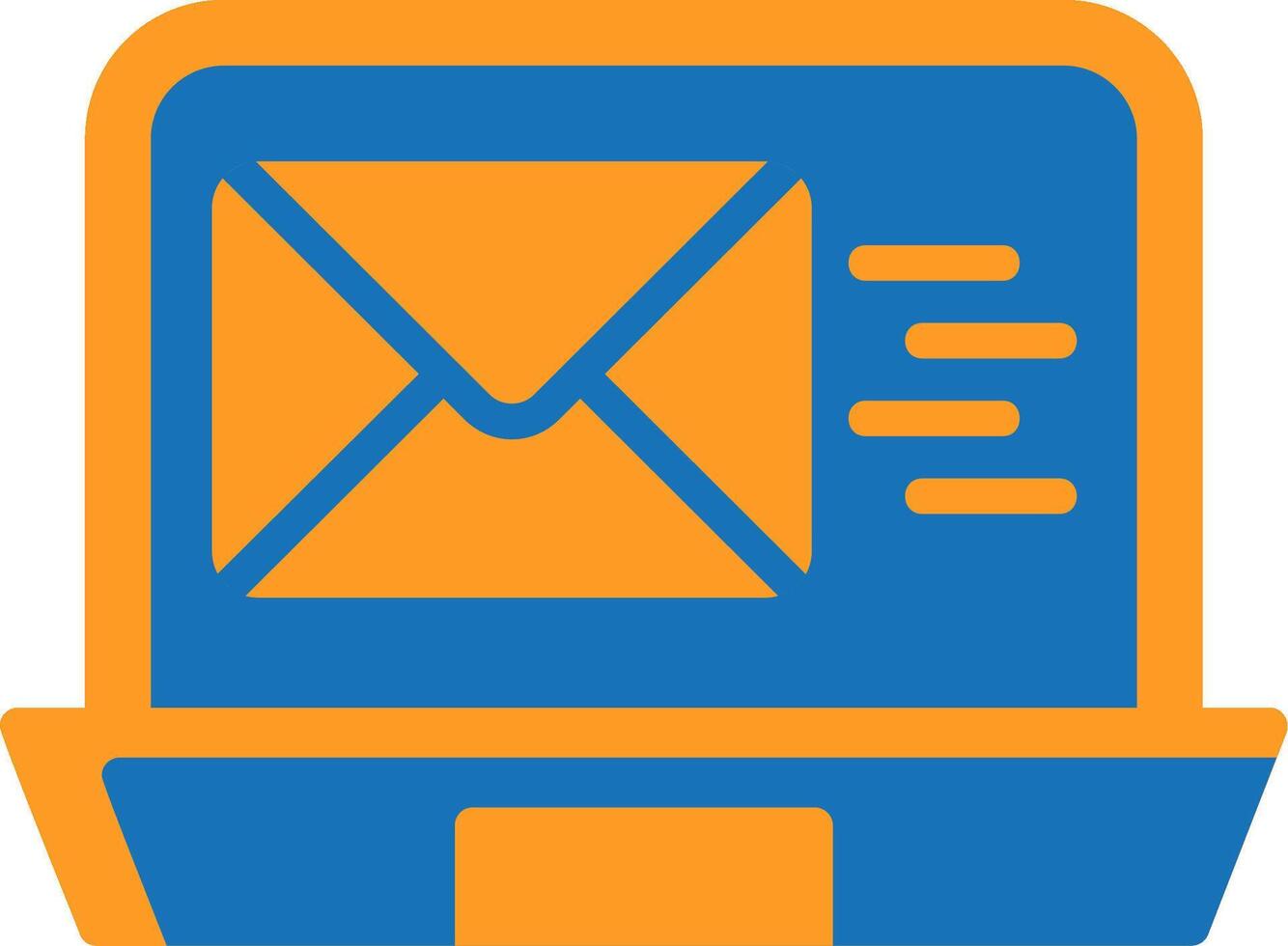 Email Marketing Flat Two Color Icon vector