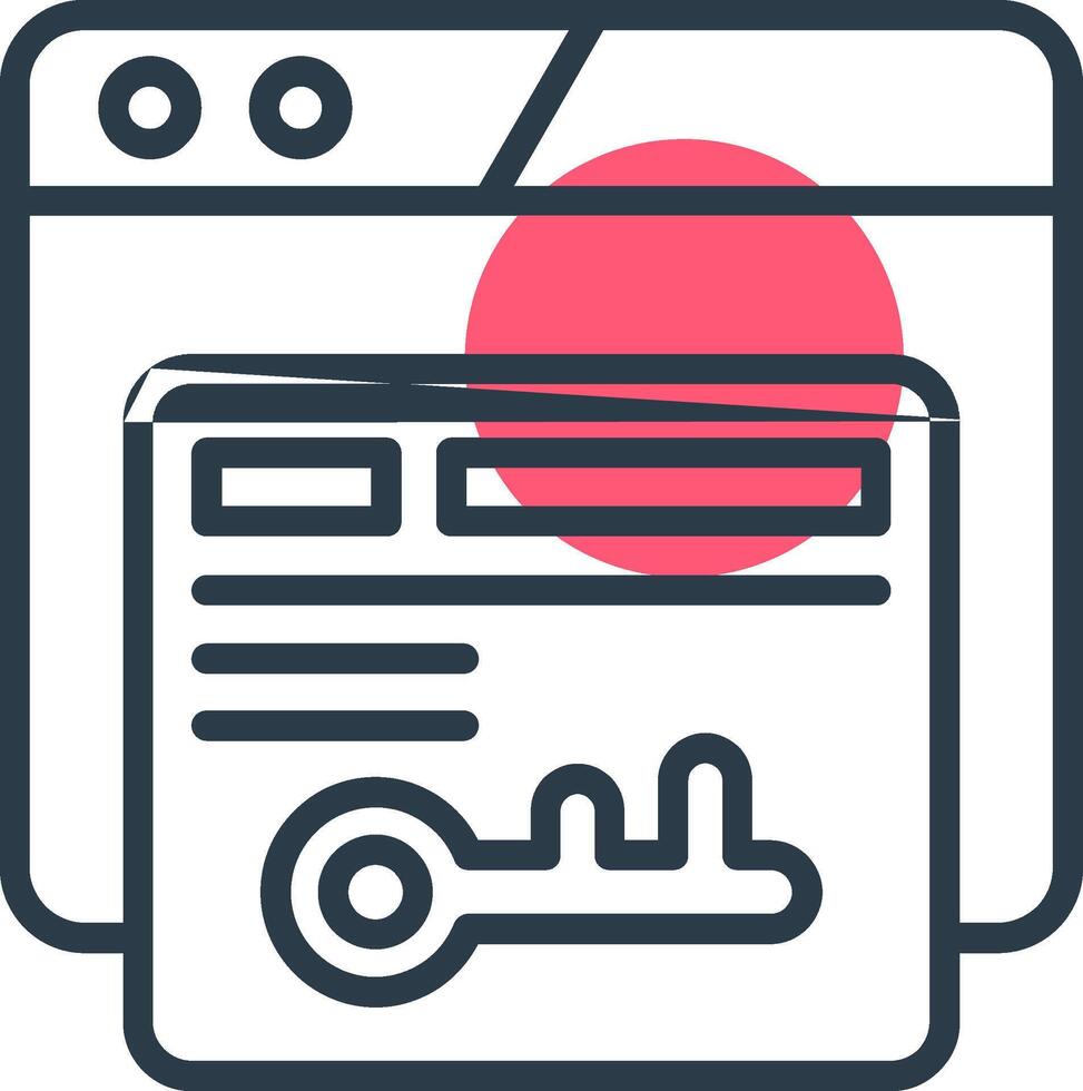 Keyword Stuffing Line with small circle background Icon vector