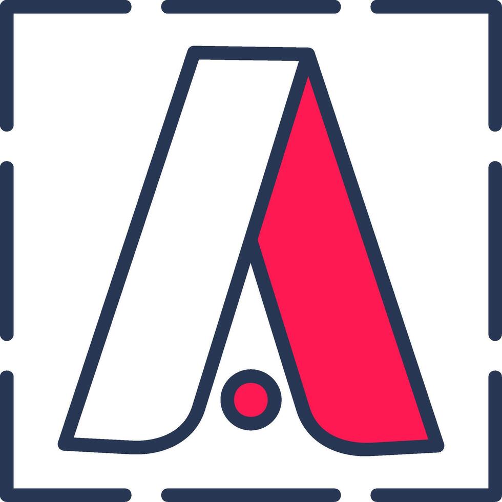 Google Adwords Line Half Filled Icon vector