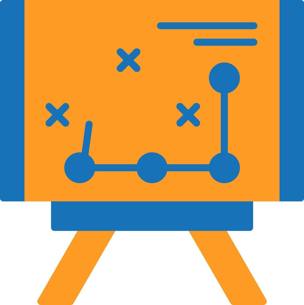 Long Range Planning Flat Two Color Icon vector