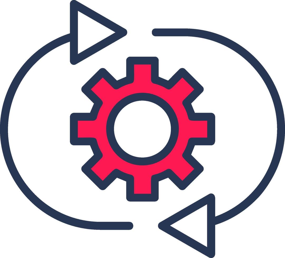 Optimization Line Half Filled Icon vector