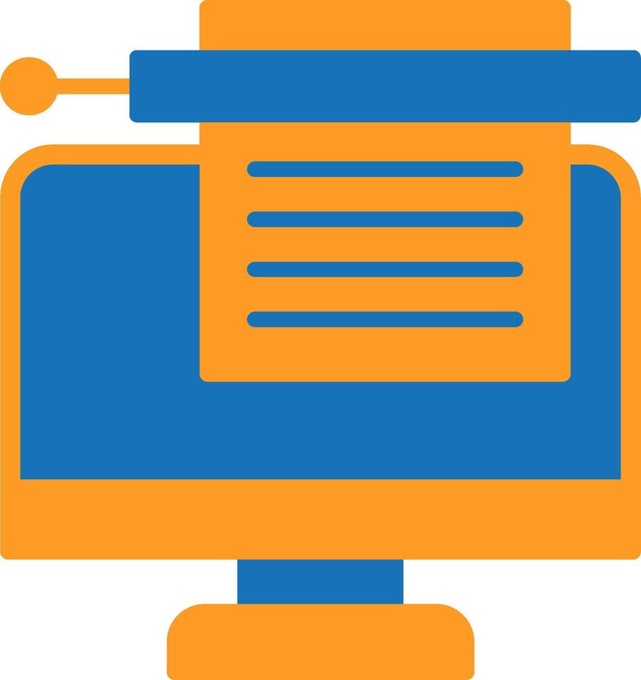 Bots Copywriting Flat Two Color Icon vector
