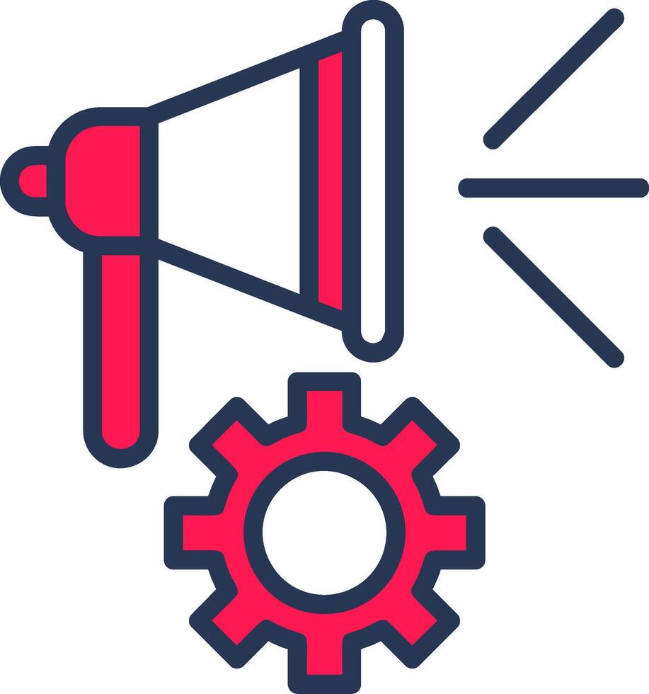 Campaign Optimization Line Half Filled Icon vector