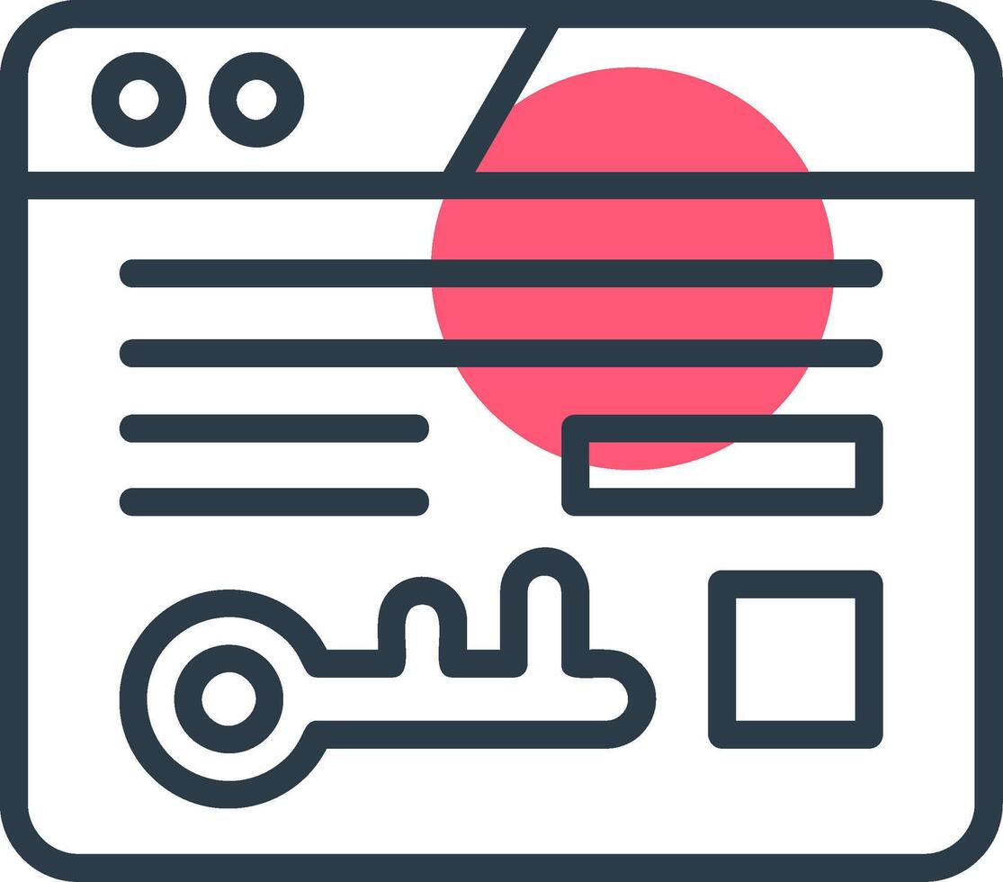 Keyword Density Line with small circle background Icon vector