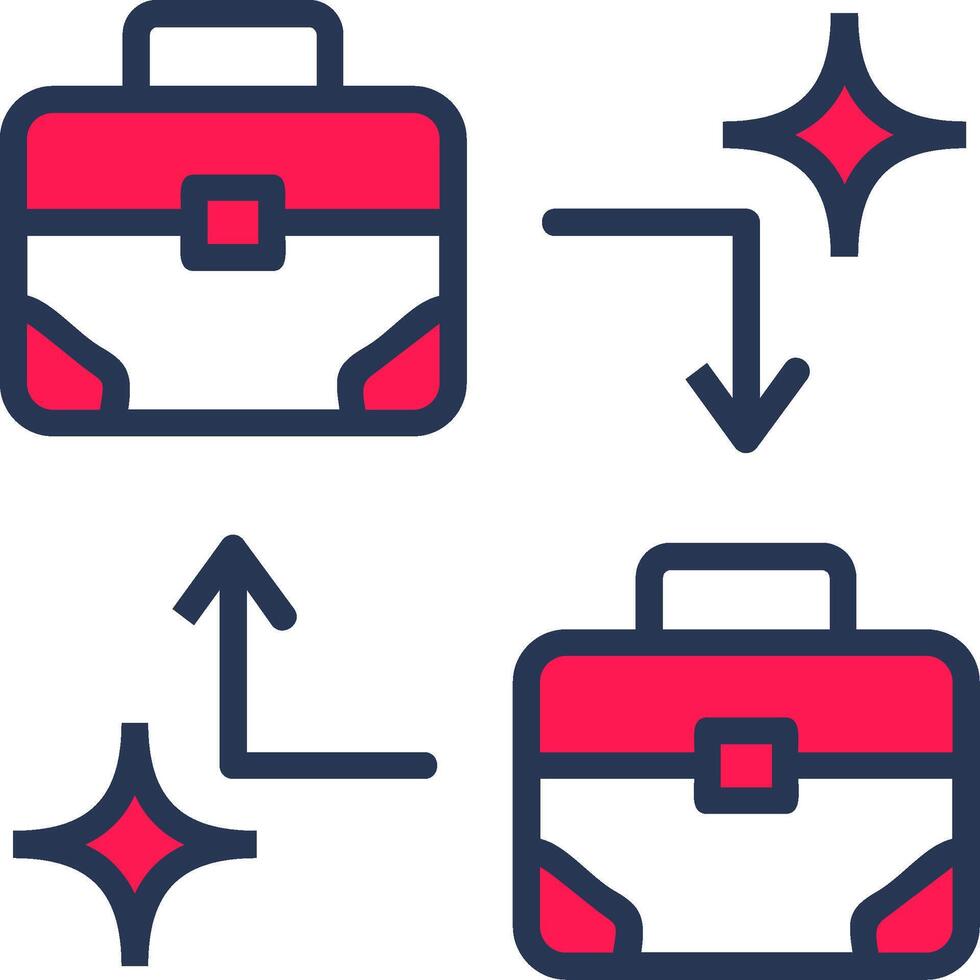 B2B Line Half Filled Icon vector